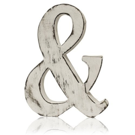 4x Shabby Chic Letters - &