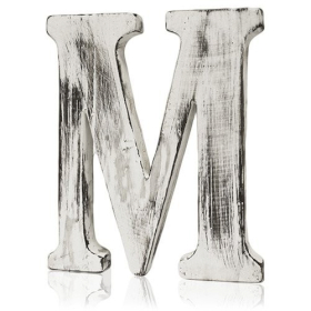 4x Shabby Chic Letters - M