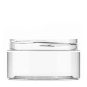 50x 100 ML Round PET Plastic Jar - Clear