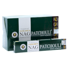 12x 15g Golden Nag - Pathouli Incense