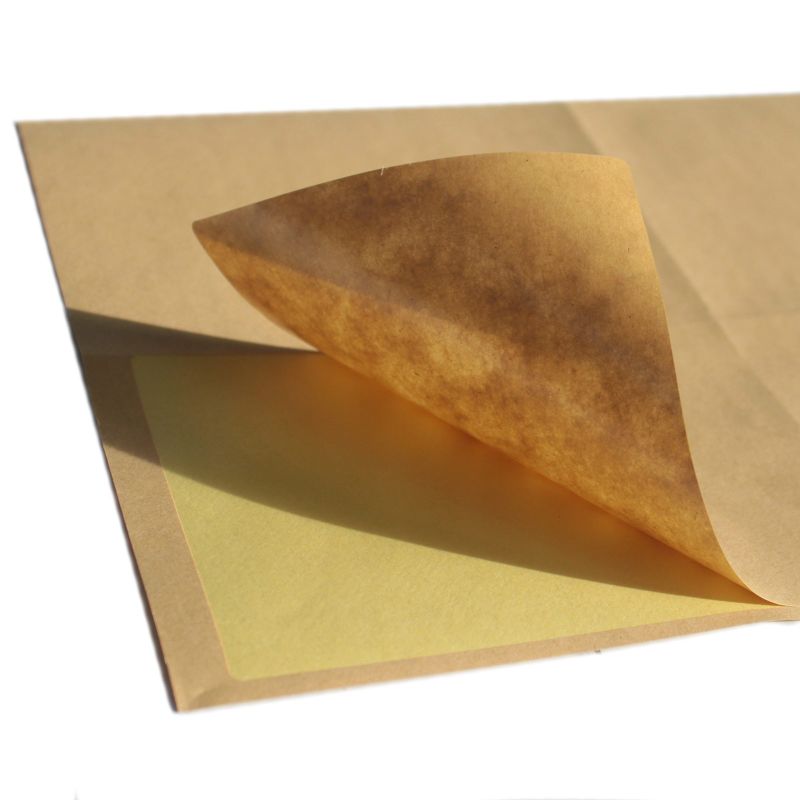 Brown Kraft - 4UP Round Corner A4 Laser Label 99.1 X 139 mm