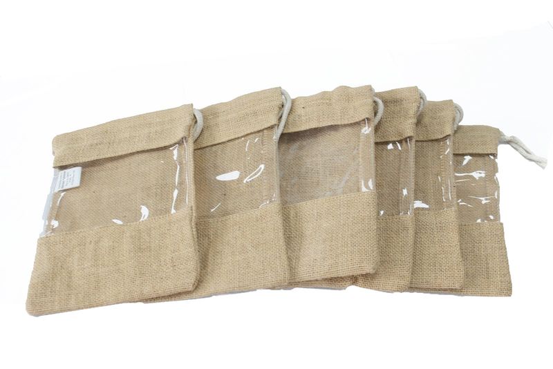 Lrg - Jute Window Bag 25x16cm