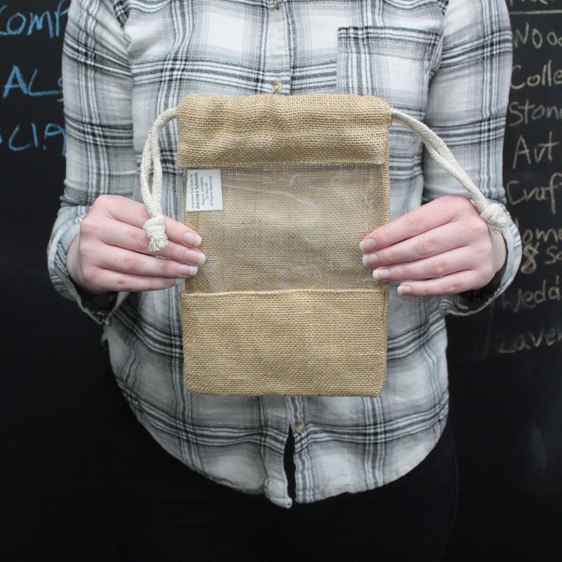 Lrg - Jute Window Bag 25x16cm
