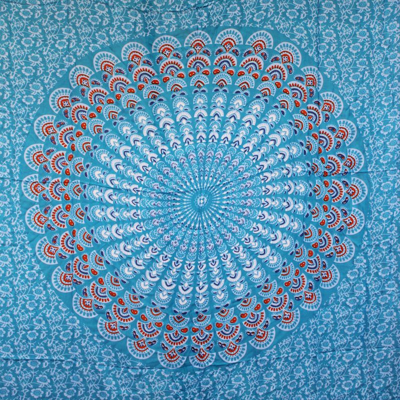 Teal Orange Mandala Sarongs