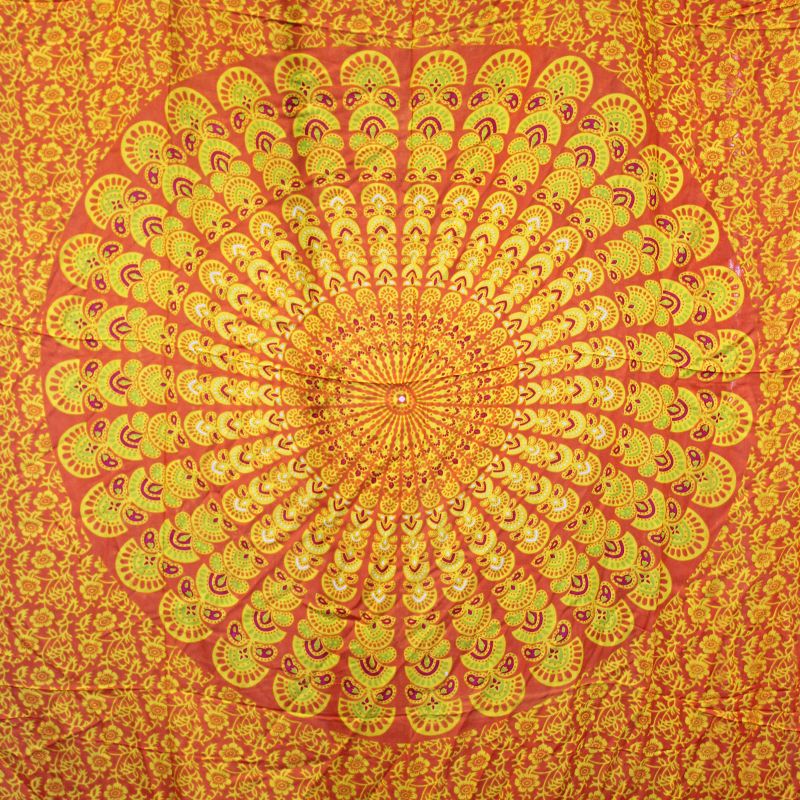 Lime Orange Mandala Sarongs
