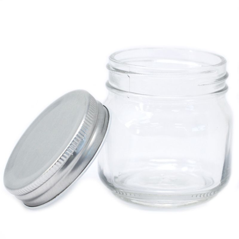 Squar Glass Jar - Four Sides & Lid