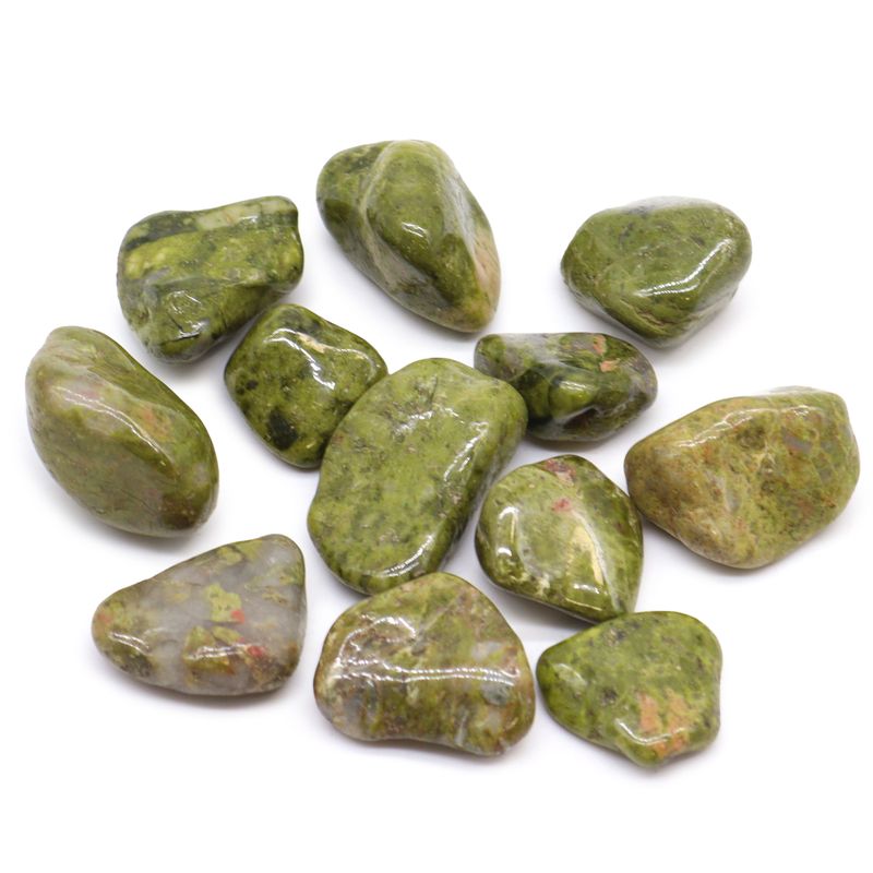 Medium African Tumble Stone - Epidote