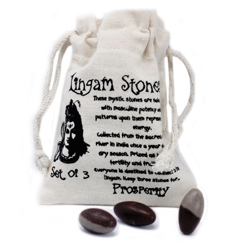 One Inch Lingam - 3 Stones ( 4 pouches)