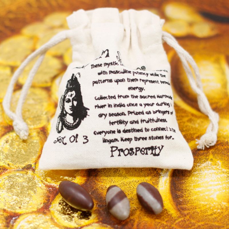 One Inch Lingam - 3 Stones ( 4 pouches)