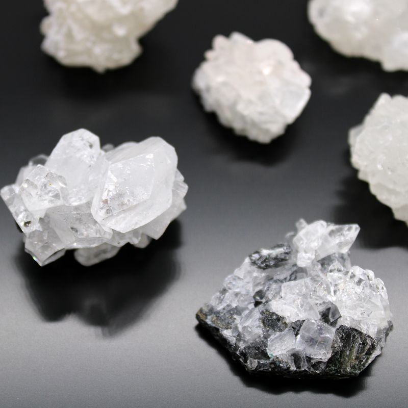 Set of 6 White Appophyllite Clusters 20-30mm