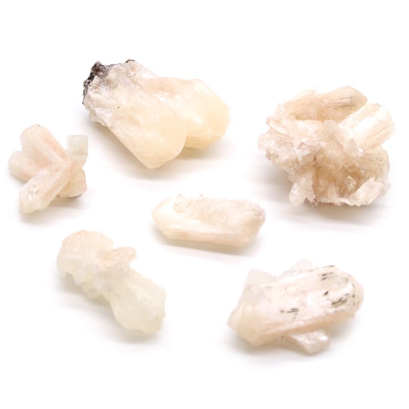 Set of 6 Stilbite Combination with Appophyllite 20-30mm