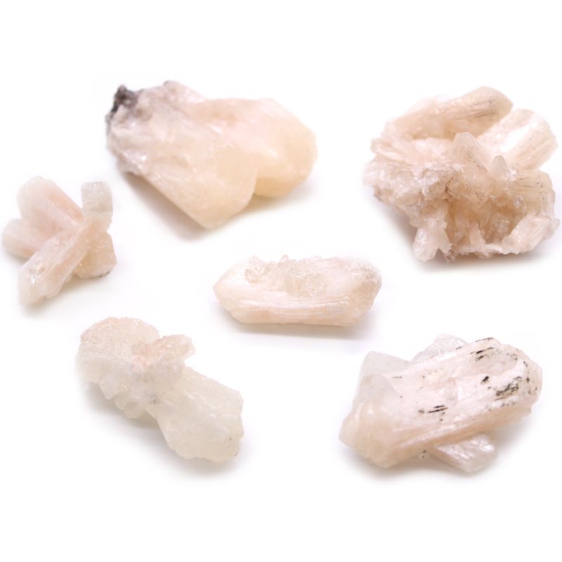 Set of 6 Stilbite Combination with Appophyllite 20-30mm