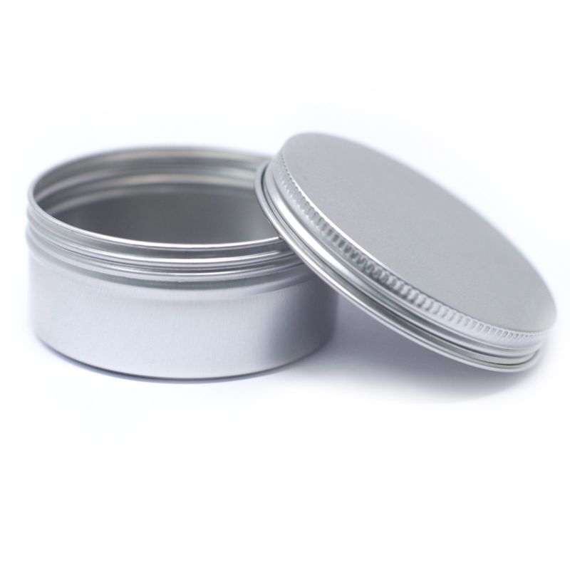 Aluminium Tin Box Round with Screw Top - 75x35mm (100ml)