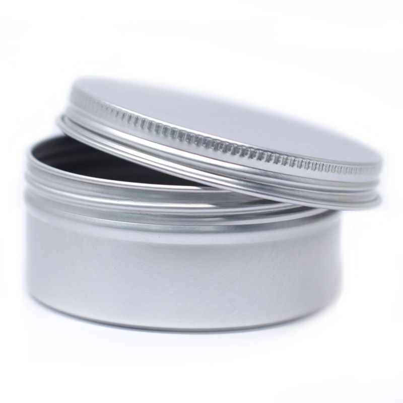 Aluminium Tin Box Round with Screw Top - 75x35mm (100ml)