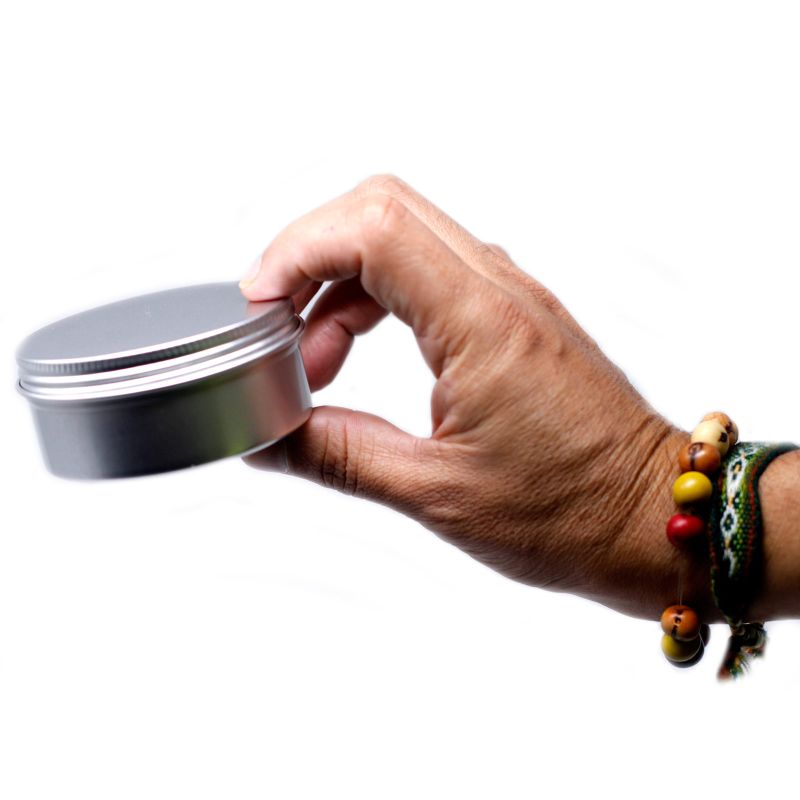 Aluminium Tin Box Round with Screw Top - 75x35mm (100ml)