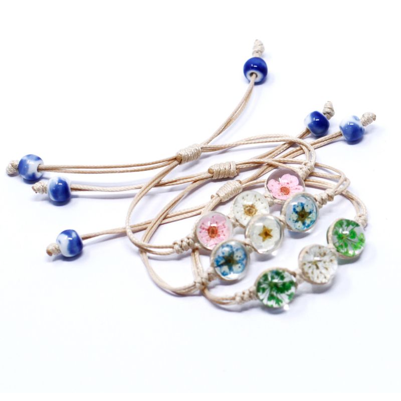 Pack with 4 Pressed Flowers - Tri-Flower Braclet
