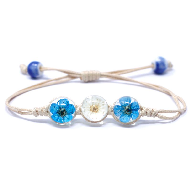 Pack with 4 Pressed Flowers - Tri-Flower Braclet