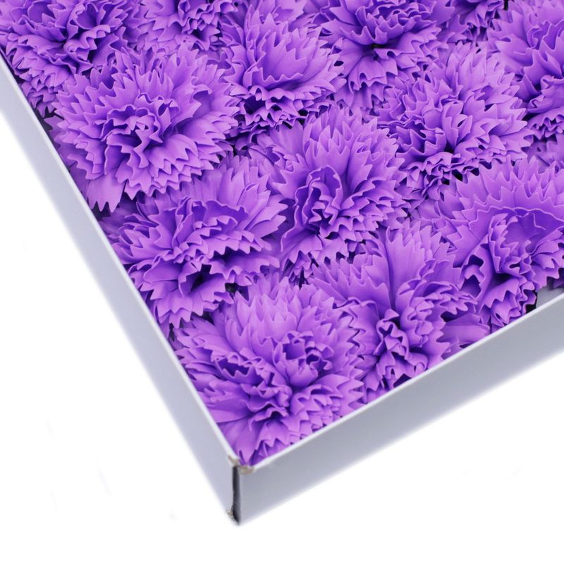 Craft Soap Flowers - Carnations - Violet