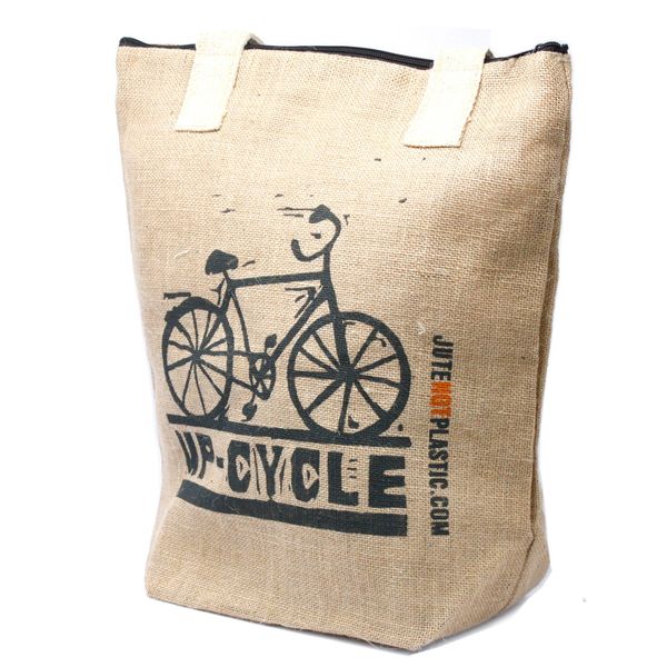 Eco Jute Bag - Up Cycle - (4 assorted designs)
