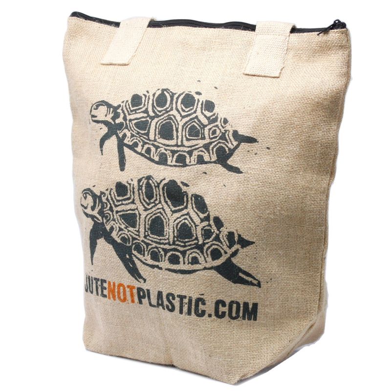 Eco Jute Bag - Two Turtles - (4 assorted designs)