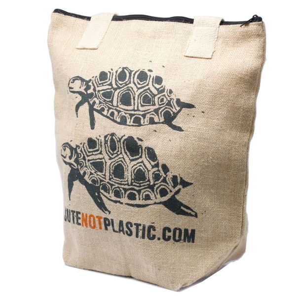 Eco Jute Bag - Two Turtles - (4 assorted designs)