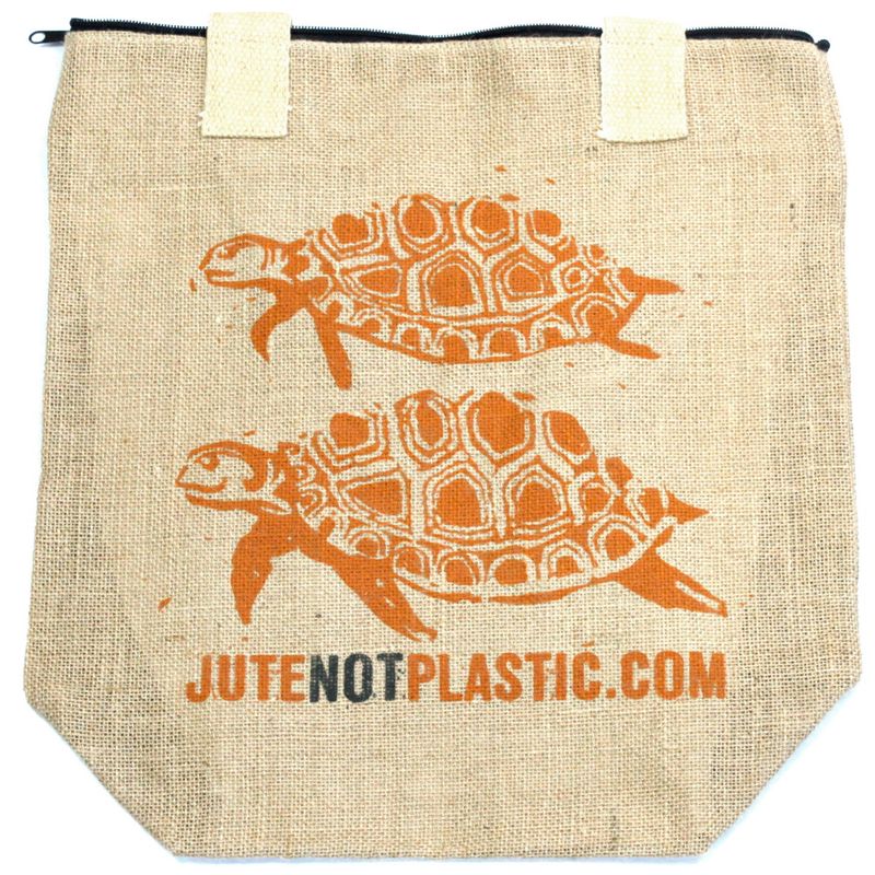 Eco Jute Bag - Two Turtles - (4 assorted designs)