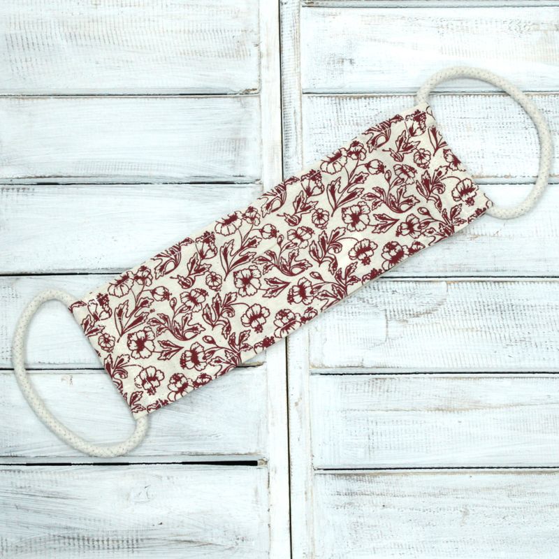Empty Cotton Wheat Bags with Rope Handles - Floral Patterns