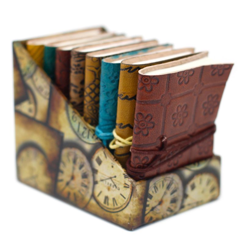 Mini Assorted Leather Notebooks (4x3")