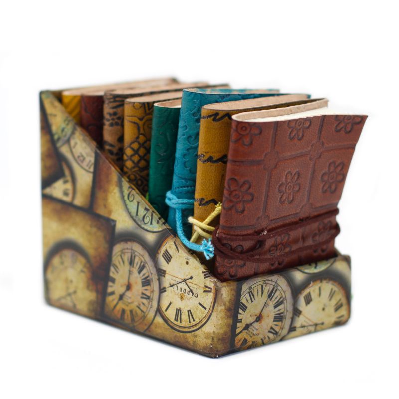 Mini Assorted Leather Notebooks (4x3")