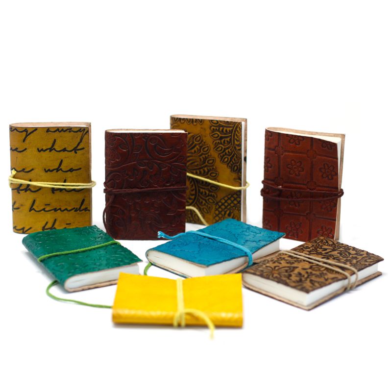 Mini Assorted Leather Notebooks (4x3")