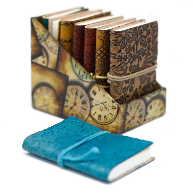 Mini Assorted Leather Notebooks (4x3")