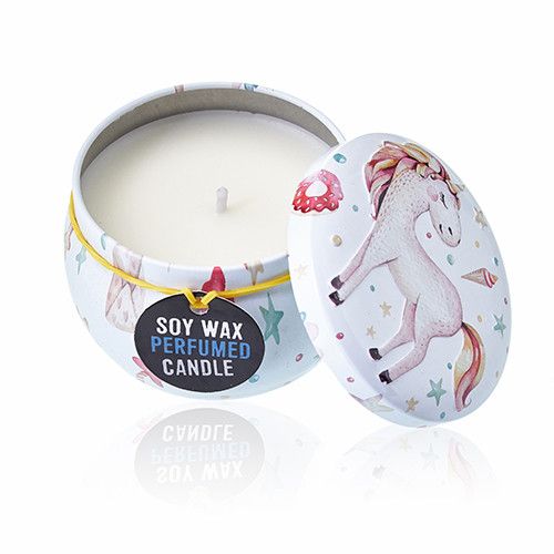Art Tin Candles - Unicorns - Moonstone