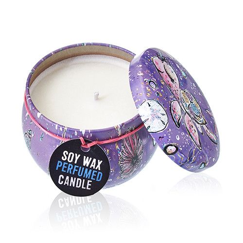 Art Tin Candles - Sea life - Raspberry