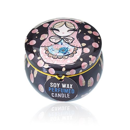 Art Tin Candles - Russian Dolls - Dolly Blue