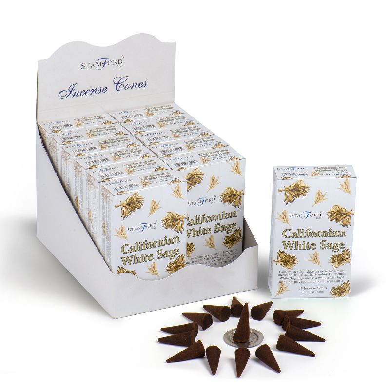 Box of 12 Californian White Sage cones