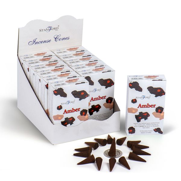 Box of 12 Amber cones