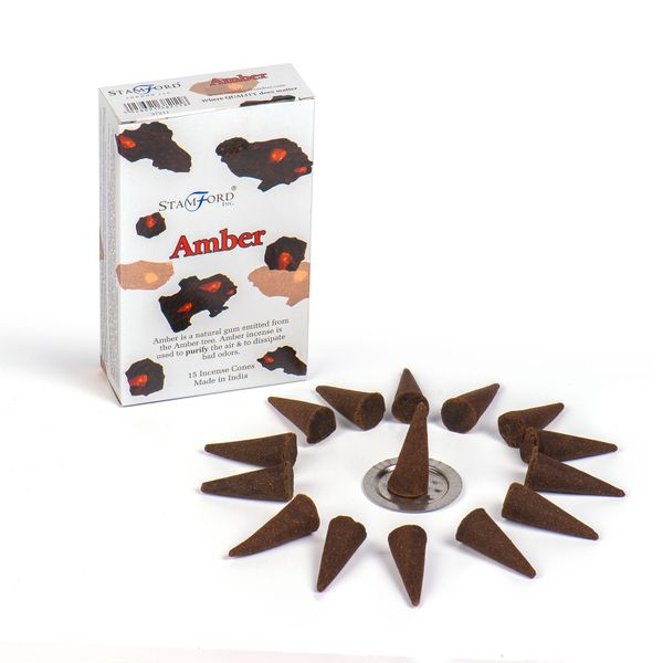 Box of 12 Amber cones