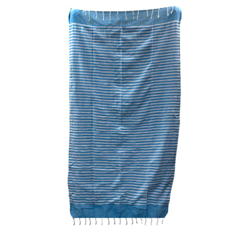 Cotton Pareo Throw - 100x180 cm - Sky Blue