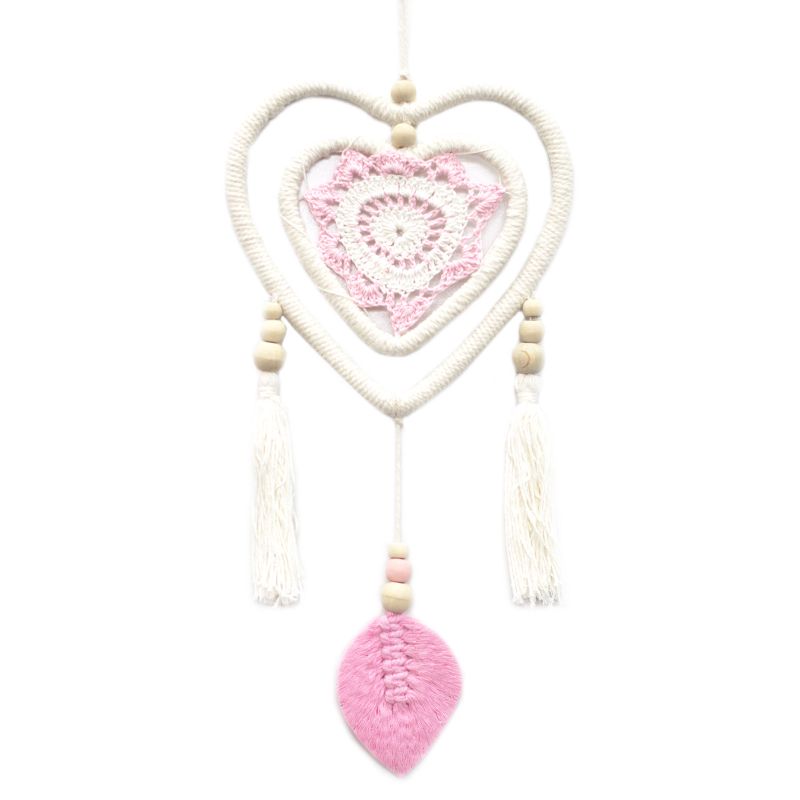 Dream Catcher - Medium Pink Heart in Heart - 35cm