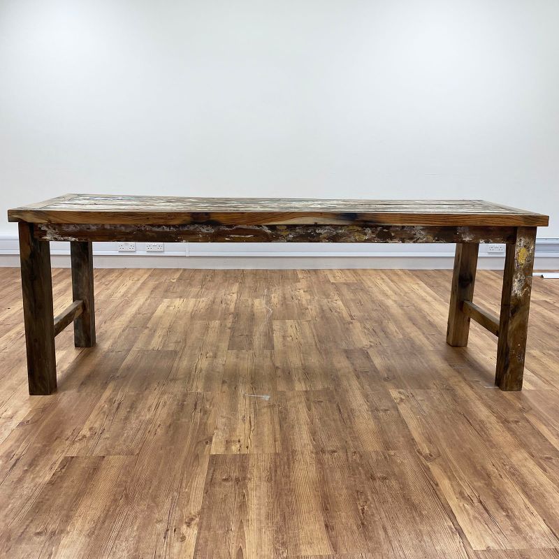 Recycled Teakwood Display / Dinning Table 1.8m / No Bottom Shelf