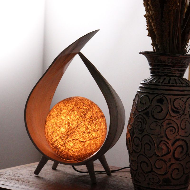 Natural Coconut Lamp - Natural Wrapover