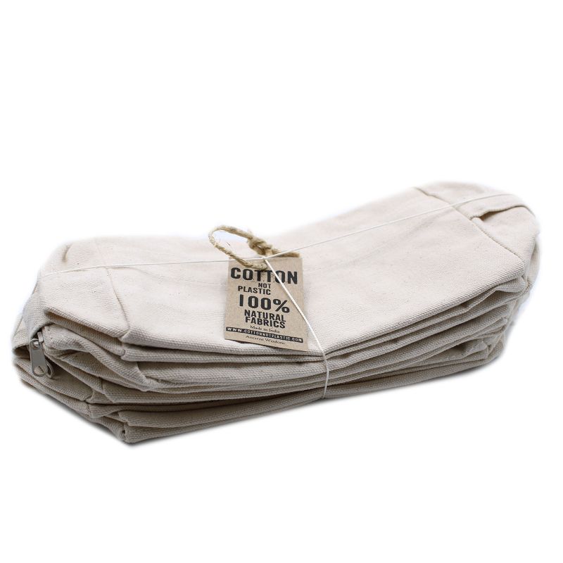 Natural Cotton Toiletry Bag 10 oz - Classic Square