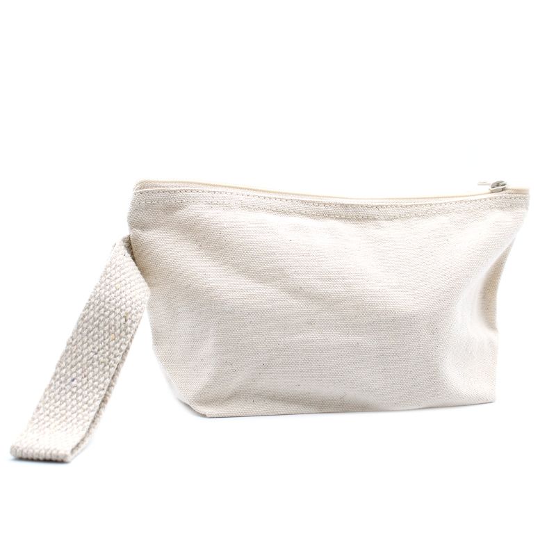 Natural Cotton Toiletry Bag 10 oz - Hand Holder