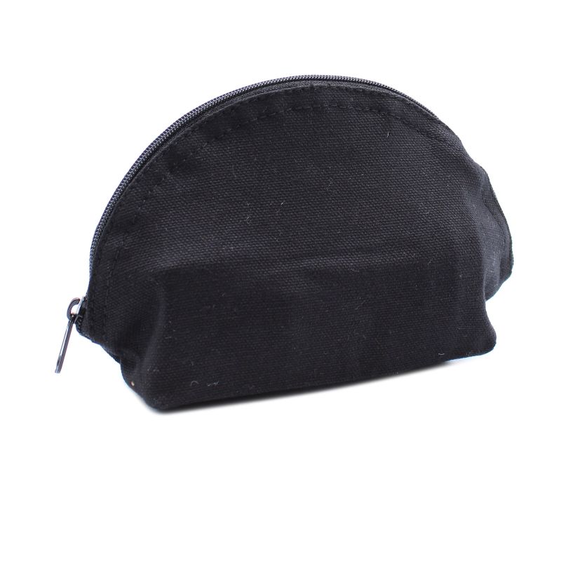 Black Cotton Toiletry Bag 10 oz - Moon Bag