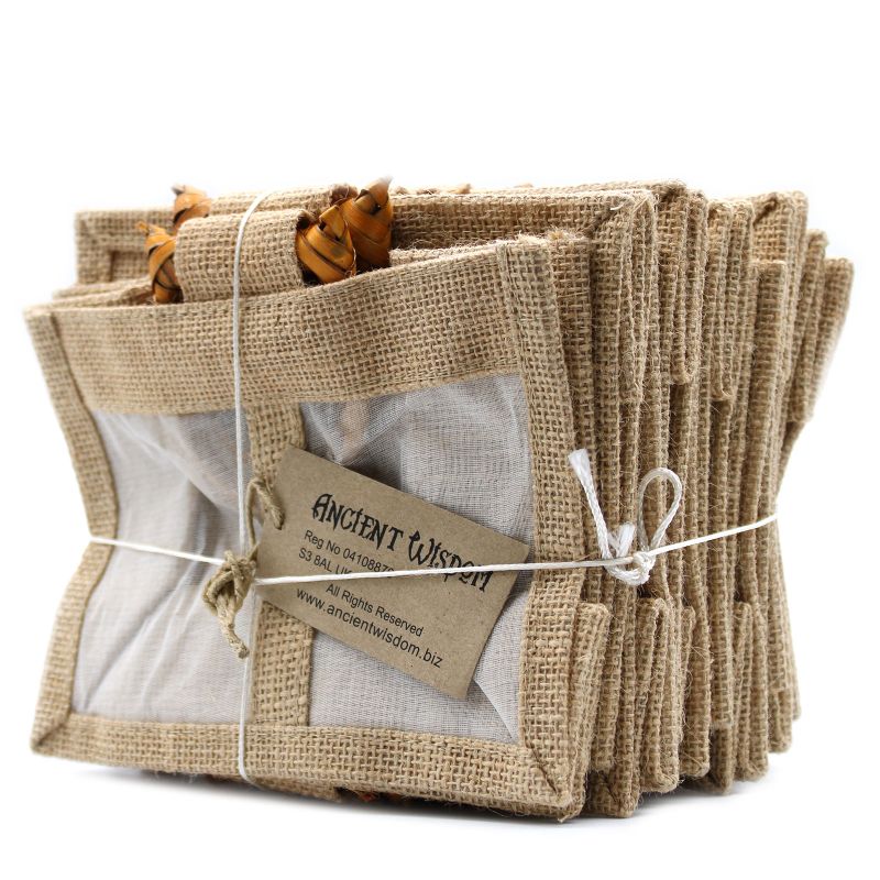 Pure Jute and Cotton Window Gift Bag - Two Jars Natural