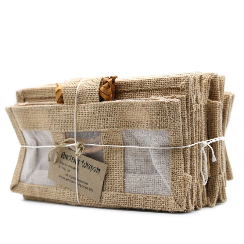 Pure Jute and Cotton Window Gift Bag - Three Jars Natural