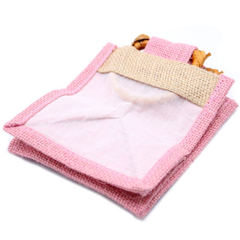 Pure Jute and Cotton Window Gift Bag - One Jar Rose