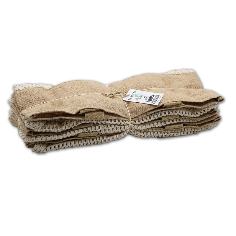 Pure Soft Jute and Cotton Mesh Bag - Natural