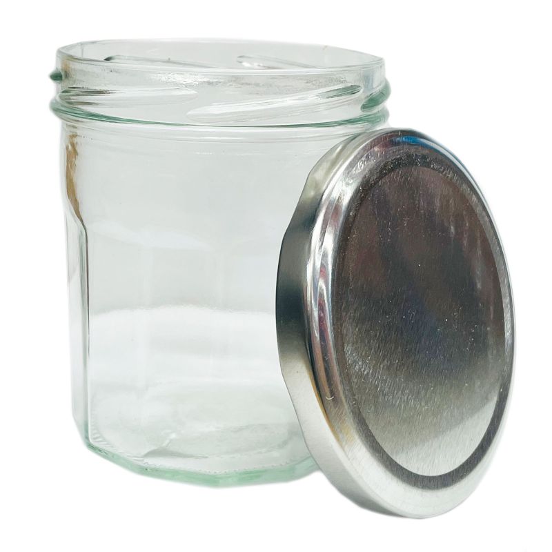 Glass Jar - Twelve Sides & Lid