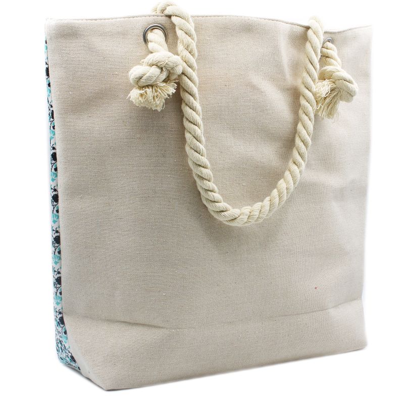 Rope Handle Mandala Bag - Electric Blue
